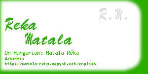 reka matala business card